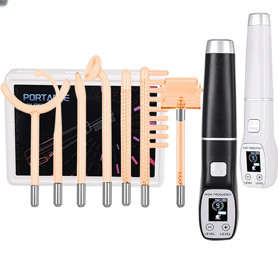 High Frequency Wand Facial Machine Neon - 新しい装置高周波美顔器マシン髪顔アンチエイジング治療にきびツールネオン & アルゴンワンドスキンビューティースパ