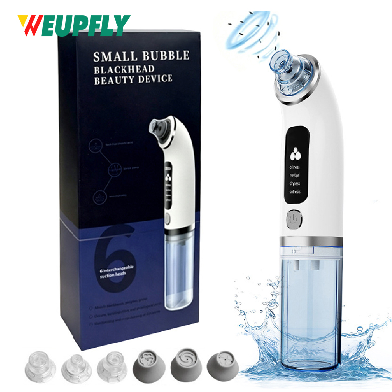 Blackhead Remover Vacuum Suction - 黒ずみ除去毛穴真空吸引器、4段階吸引レベル、6種類のプローブ付きポータブルフェイシャル毛穴クリーナー - 充電式黒ずみ除去ツール