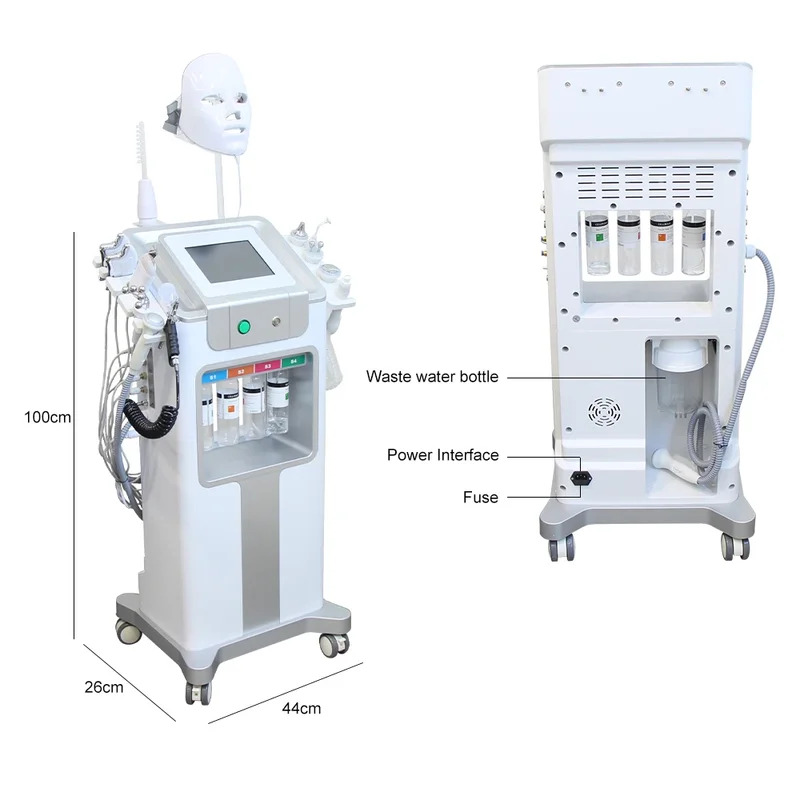 Hydra Dermabrasion Aqua Peel Machine - 10/12 in 1 ハイドラダーマブレーションマシン フェイシャルスキンケアデバイス -