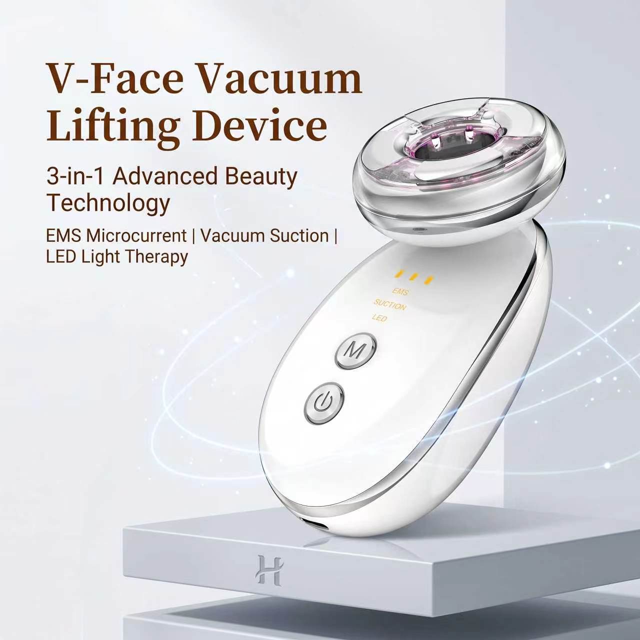 Microcurrent Face Massager Gua Sha - 3 in 1 フェイシャルカッピング真空吸引器マイクロカレントフェイシャルデバイスフェイスリフティングかっさツールリンパドレナージュマッサージャー
