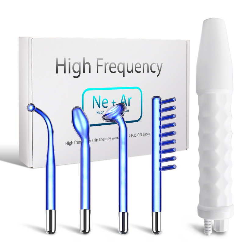 High Frequency Wand Facial Machine Neon - 高周波美顔機電気療法ワンドガラスフュージョンネオン + アルゴンワンドしわを除去炎症にきびスキンスパ