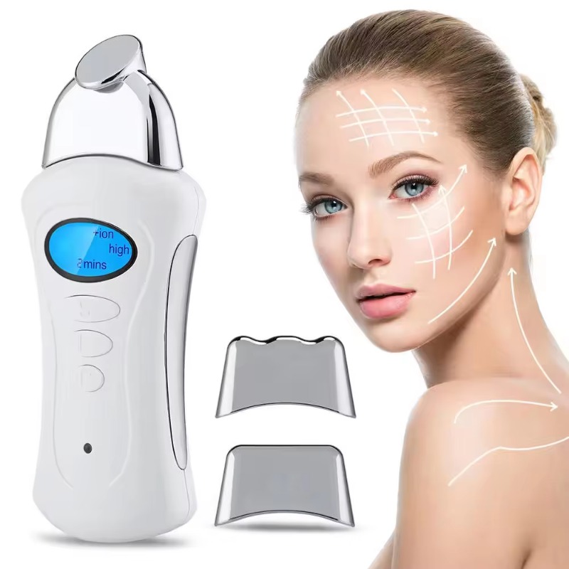 Microcurrent Face Massager Gua Sha - ベストセラー マイクロカレント フェイス＆ボディリフティングマシン ABS電動かっさ アンチエイジング 肌引き締め