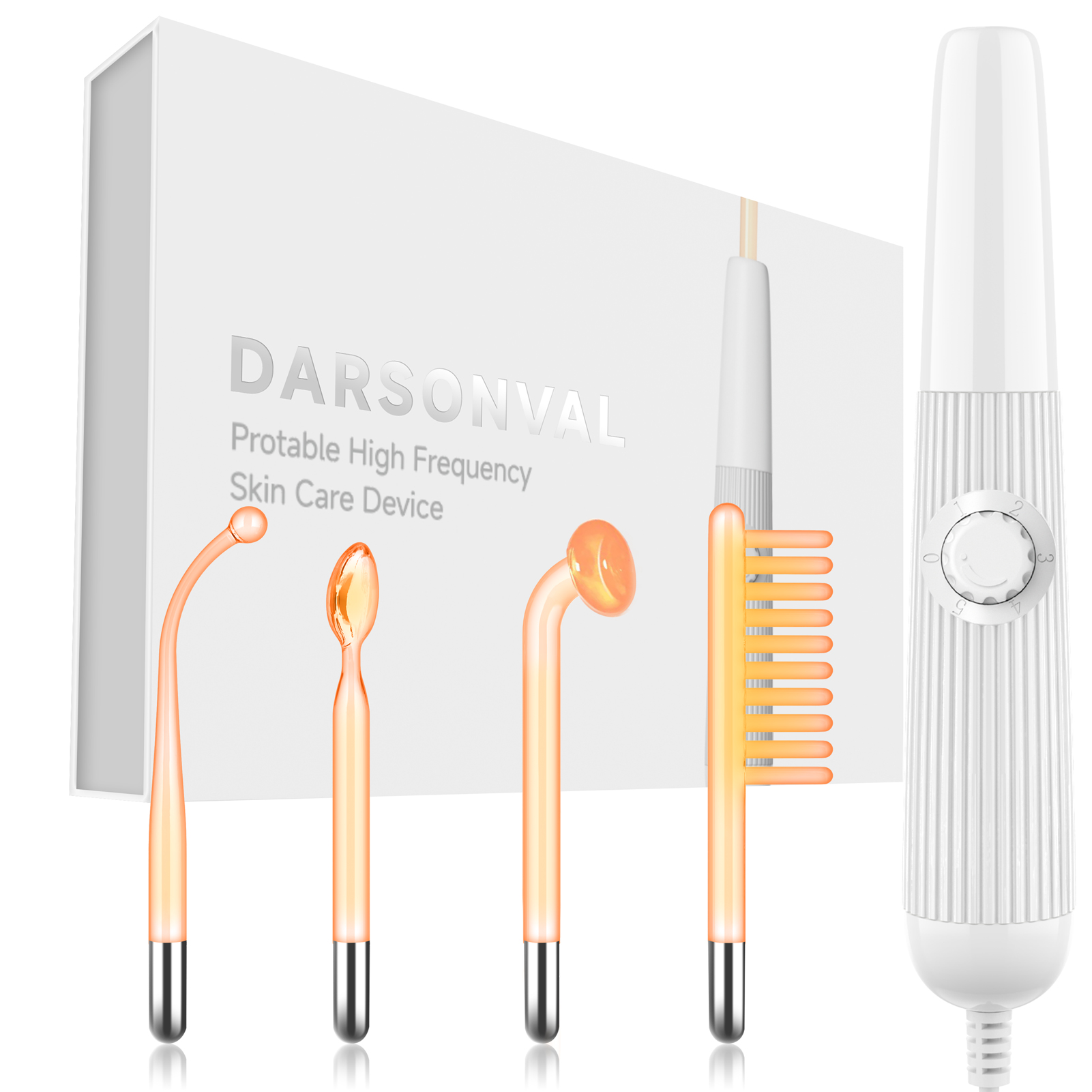 High Frequency Wand Facial Machine Neon - ダルソンバル高周波電極杖マシンネオン電気療法ガラス管ニキビスポットしわ除去美容フェイシャルケア