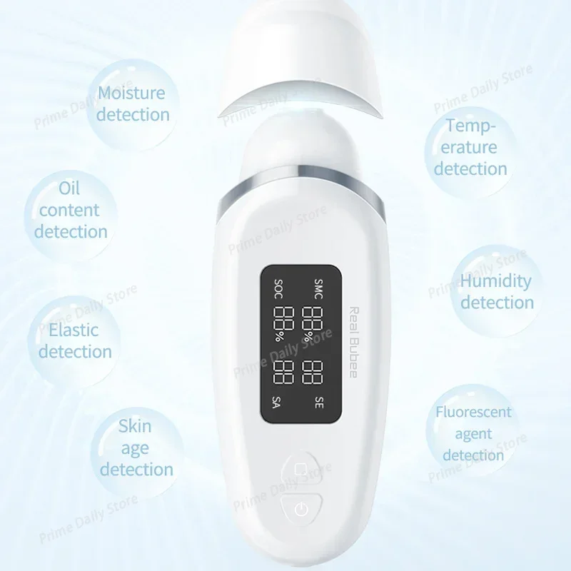 Skin Moisture Analyzer Digital Detector - リアル・ブービー スキンアナライザー デジタル表示式 肌水分測定器 フェイシャル用 水分・油分
