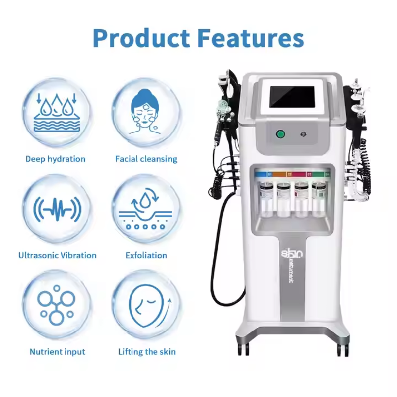 最新の12in1ハイドロダーマブレーション美顔器。アクアピー - Hydra Dermabrasion Aqua Peel Machine のレビューと価格