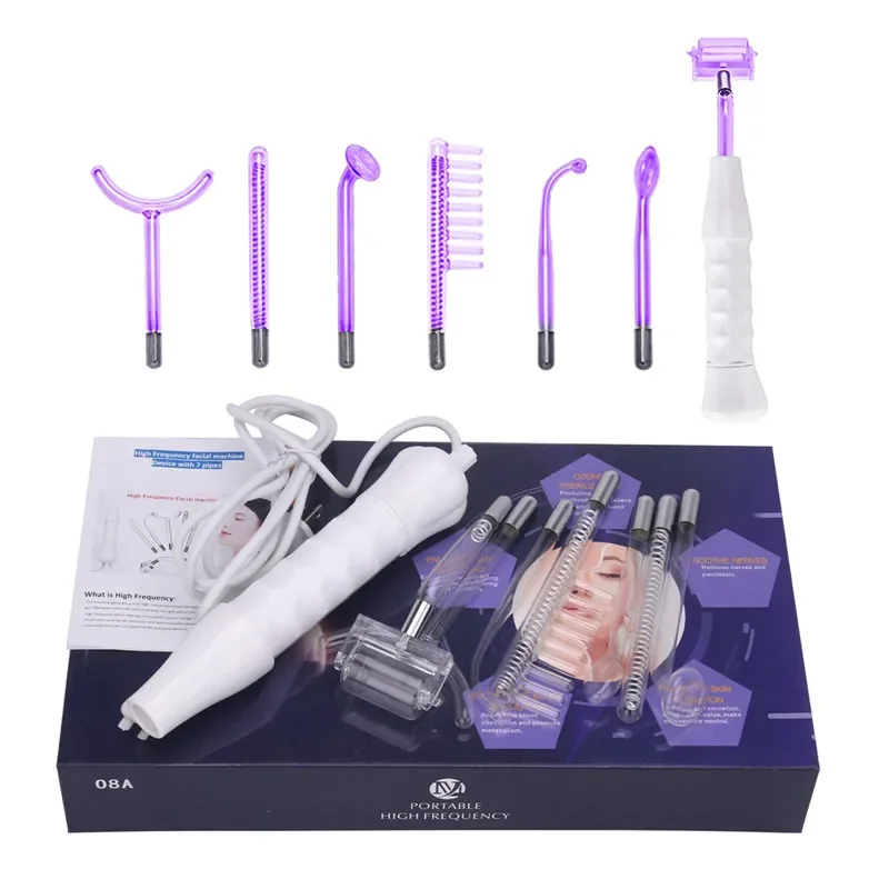 7in1 高周波電極杖ネオン電気療法ガラス管にきびスポットリ - High Frequency Wand Facial Machine Neon のレビューと価格