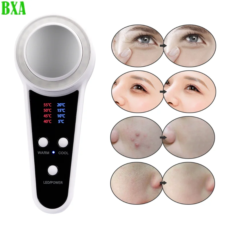 顔圧迫マッサージャー,加熱および冷却ハンマー,フォトンセラピ - Cold Warm Hammer Facial Machine のレビューと価格