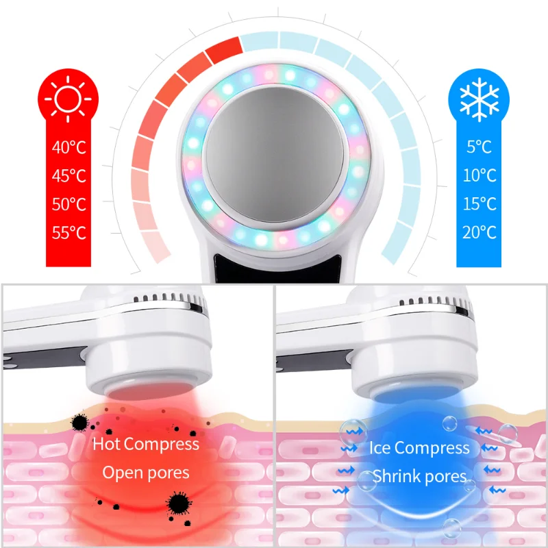 顔圧迫マッサージャー,加熱および冷却ハンマー,フォトンセラピ - Cold Warm Hammer Facial Machine のレビューと価格
