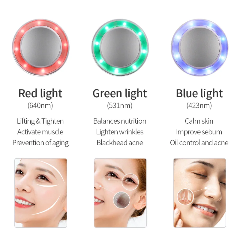 顔圧迫マッサージャー,加熱および冷却ハンマー,フォトンセラピ - Cold Warm Hammer Facial Machine のレビューと価格