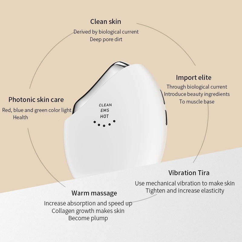 2025年新デザイン マイクロカレント 赤色光 振動 温熱  - Microcurrent Face Massager Gua Sha のレビューと価格