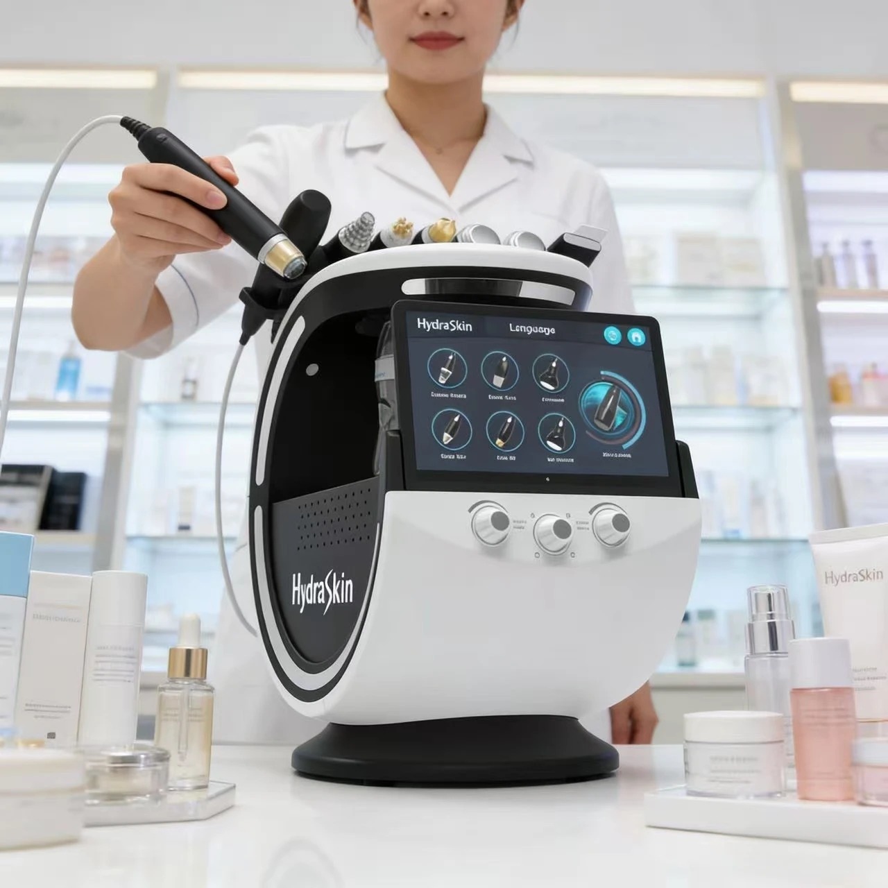 最新のハイドラダイヤモンドフェイスアクアピーリングハイドロオ - Hydra Dermabrasion Aqua Peel Machine のレビューと価格