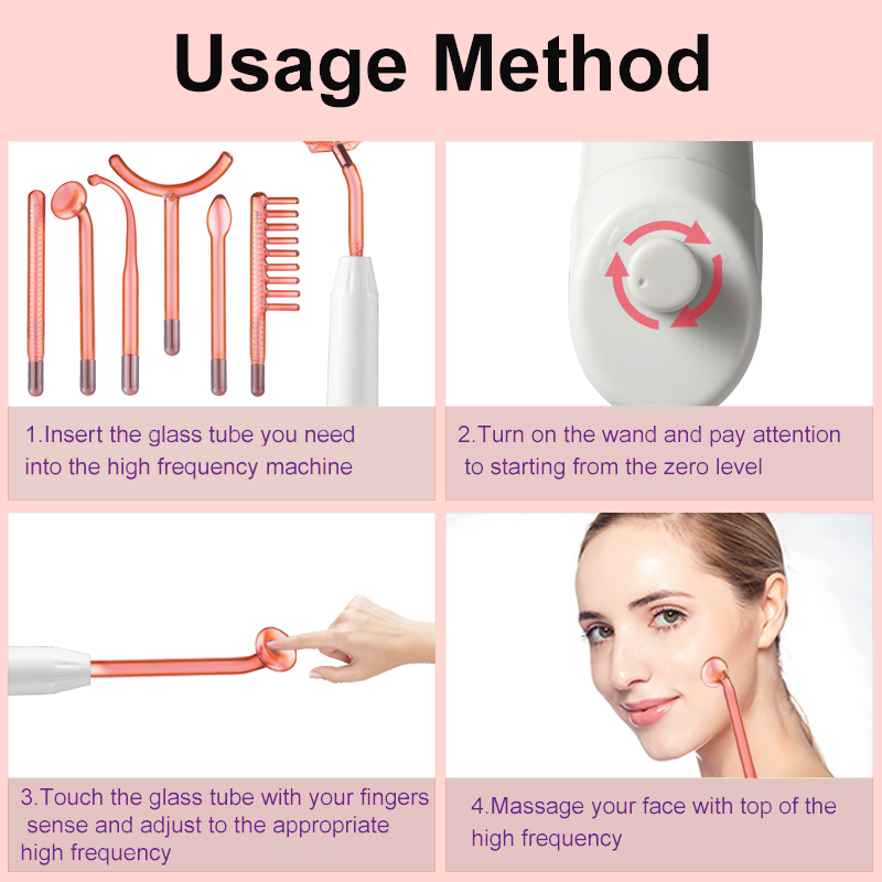 高周波フェイシャルマシン,ヘアケア,アンチエイジングセラピー - High Frequency Wand Facial Machine Neon のレビューと価格