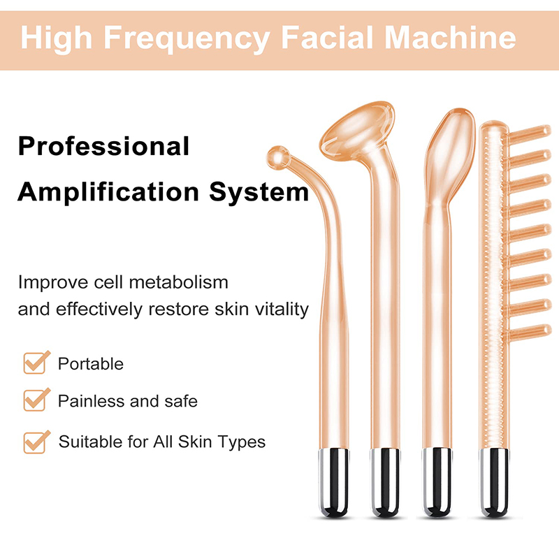 新しいオレンジ高周波フェイシャルマシン電気療法杖ネオンアルゴ - High Frequency Wand Facial Machine Neon のレビューと価格