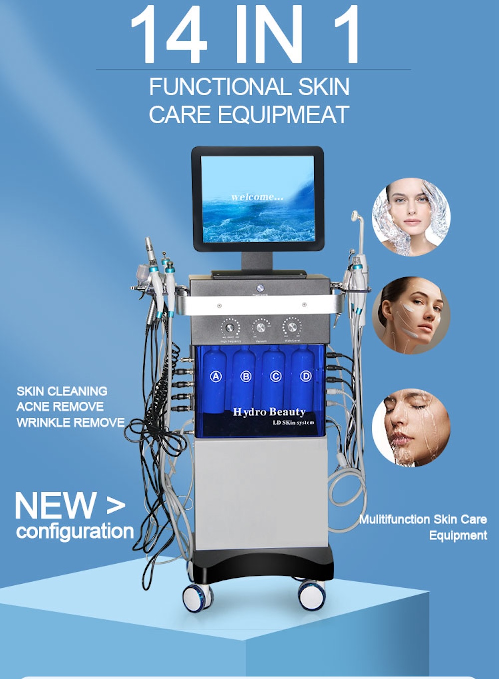 14in1マルチダーマブレーションフェイシャルデバイス スキ - Hydra Dermabrasion Aqua Peel Machine のレビューと価格