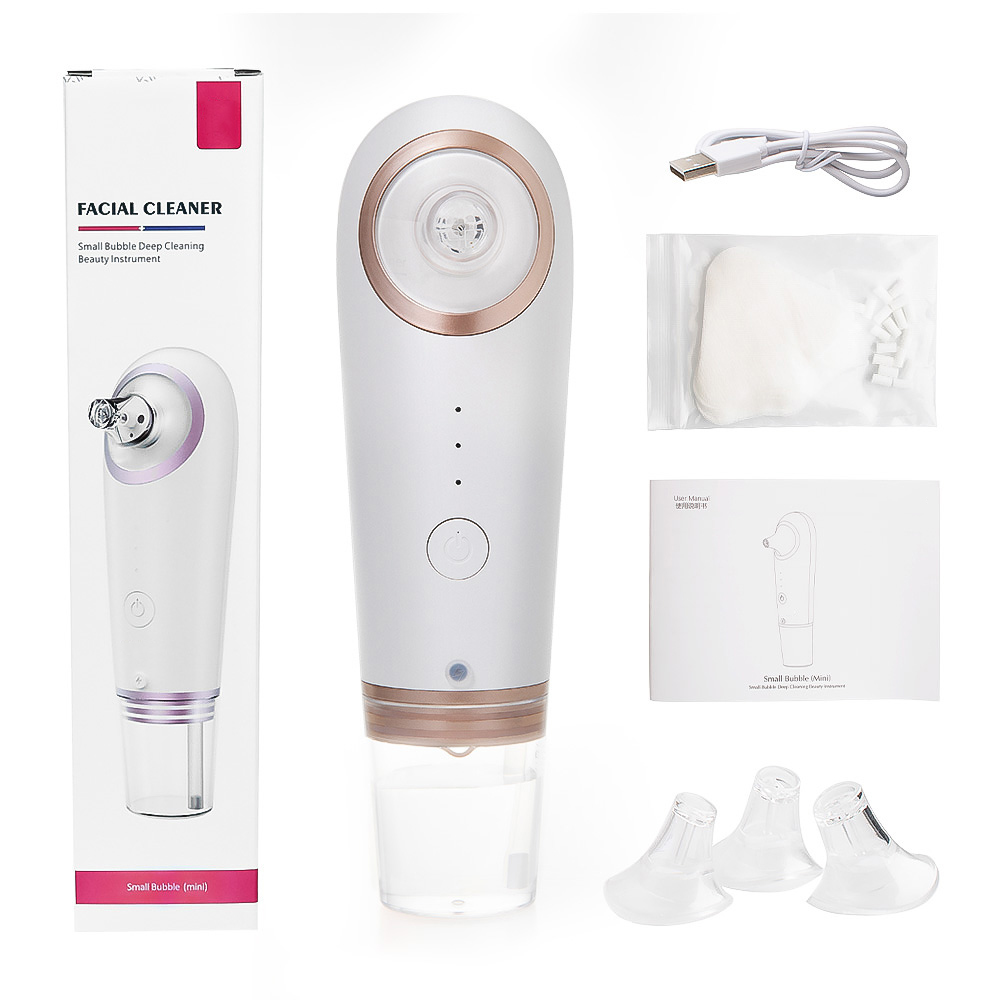 ピンクの電動マイクロバブル黒ずみ除去真空ハンドヘルドフェイシ - Blackhead Remover Vacuum Suction のレビューと価格