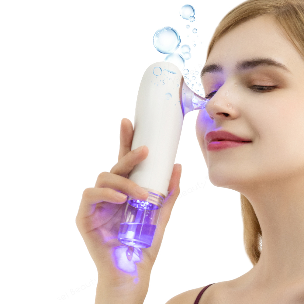 ピンクの電動マイクロバブル黒ずみ除去真空ハンドヘルドフェイシ - Blackhead Remover Vacuum Suction のレビューと価格