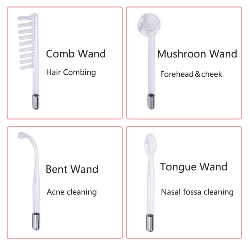 4in1高周波電極ワンド、ネオン電気療法用ガラス管、ニキビ除 - High Frequency Wand Facial Machine Neon のレビューと価格