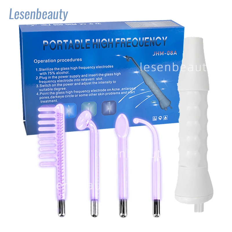 4in1高周波電極ワンド、ネオン電気療法用ガラス管、ニキビ除 - High Frequency Wand Facial Machine Neon のレビューと価格