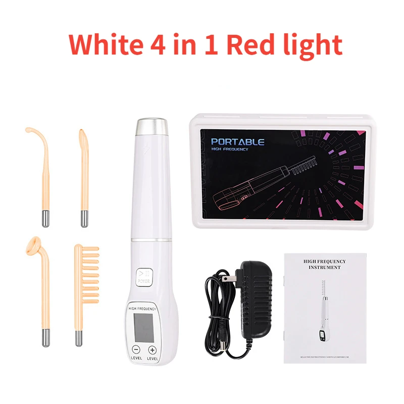 7in1 ヘア用デバイス高周波フェイシャルマッサージャーフェ - High Frequency Wand Facial Machine Neon のレビューと価格