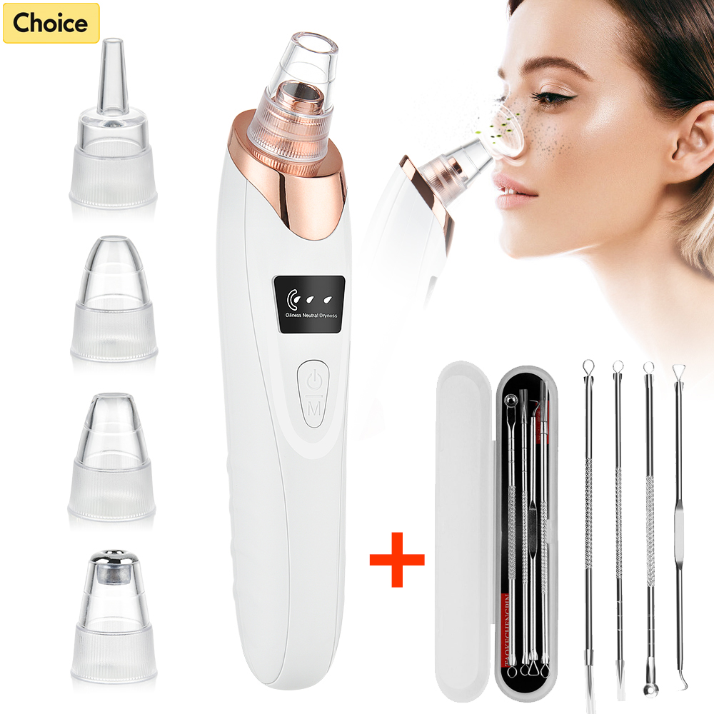 真空吸引にきび除去にきび針セット顔の毛穴クリーナー黒点にきび - Blackhead Remover Vacuum Suction のレビューと価格