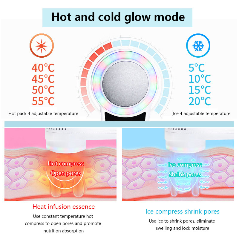 クライオセラピーフェイスケアデバイスホットコールドハンマーブ - Cold Warm Hammer Facial Machine のレビューと価格