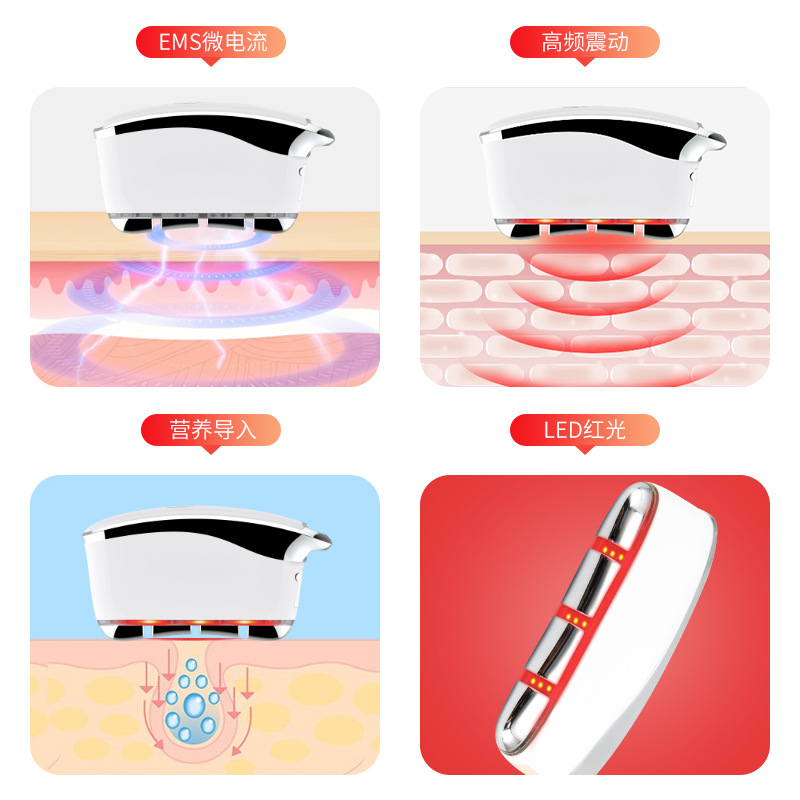 フェイシャルマッサージ導入用デバイス エッセンシャルオイル  - Microcurrent Face Massager Gua Sha のレビューと価格