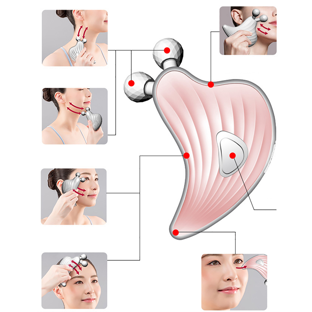 マイクロカレント電動フェイシャルマッサージャー、フェイス用ガ - Microcurrent Face Massager Gua Sha のレビューと価格