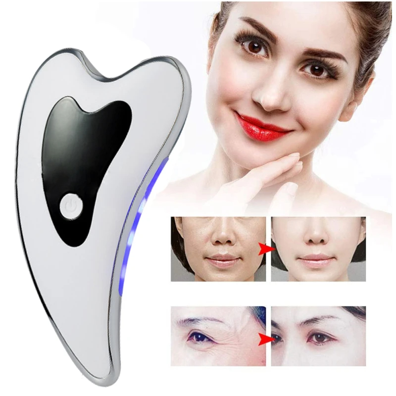 マイクロカレントフェイシャルリフティングマシン,USB充電器 - Microcurrent Face Massager Gua Sha のレビューと価格