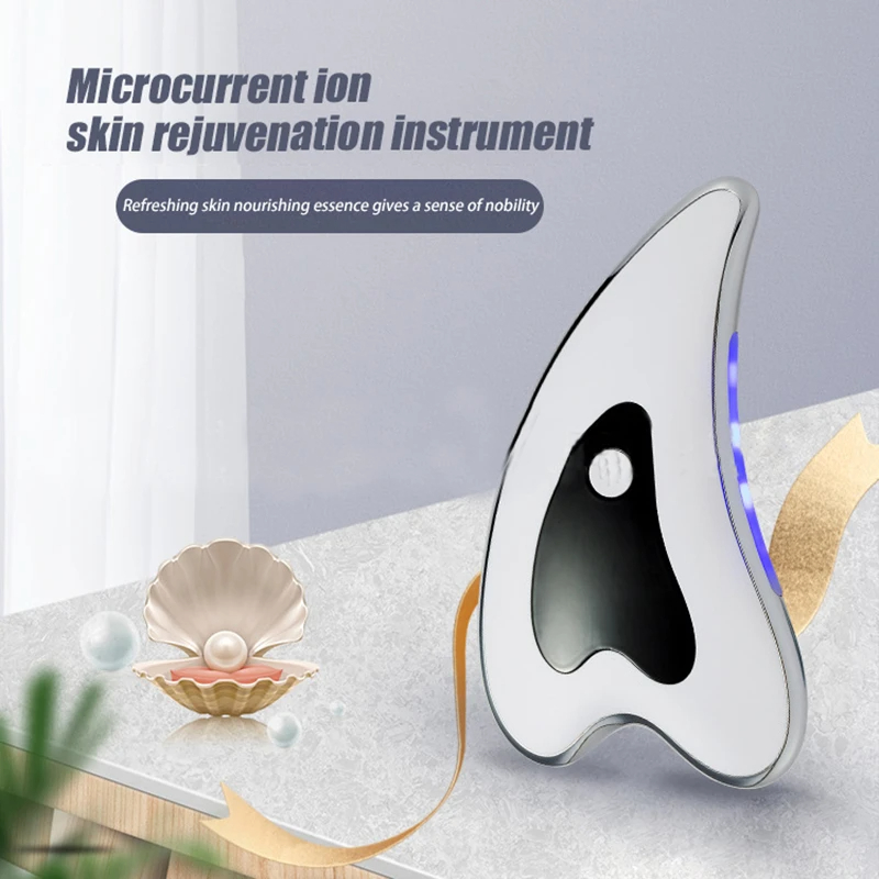 マイクロカレントフェイシャルリフティングマシン,USB充電器 - Microcurrent Face Massager Gua Sha のレビューと価格