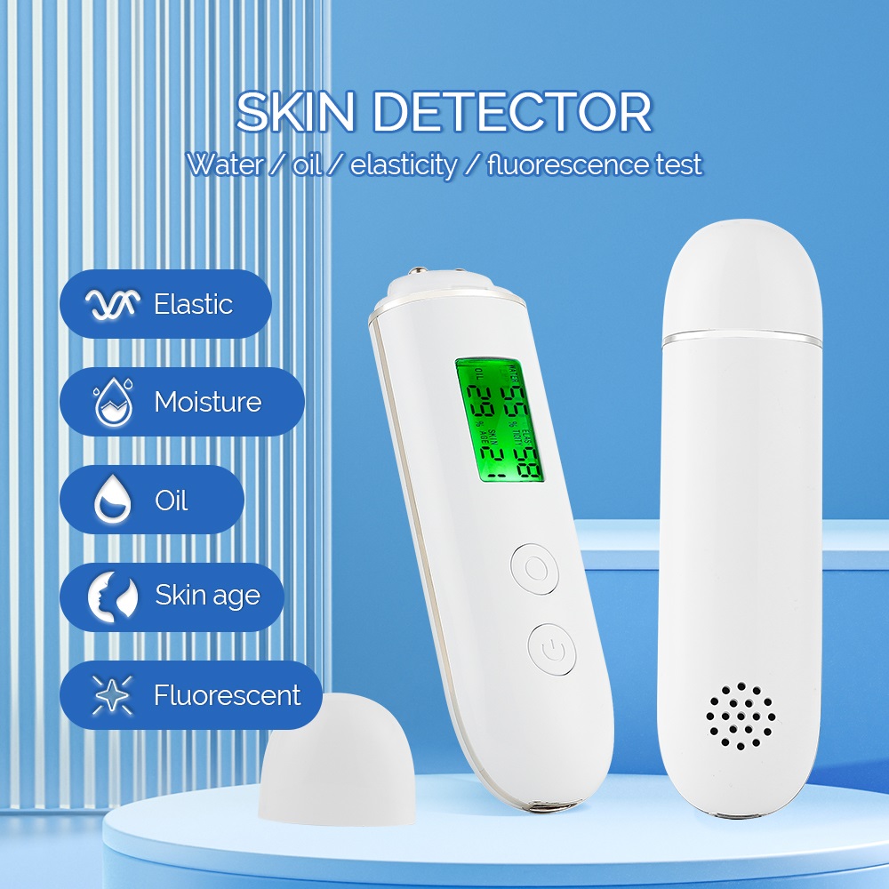 ミニデジタル肌分析器。顔の肌の水分量と油分量を測定し、肌の水 - Skin Moisture Analyzer Digital Detector のレビューと価格