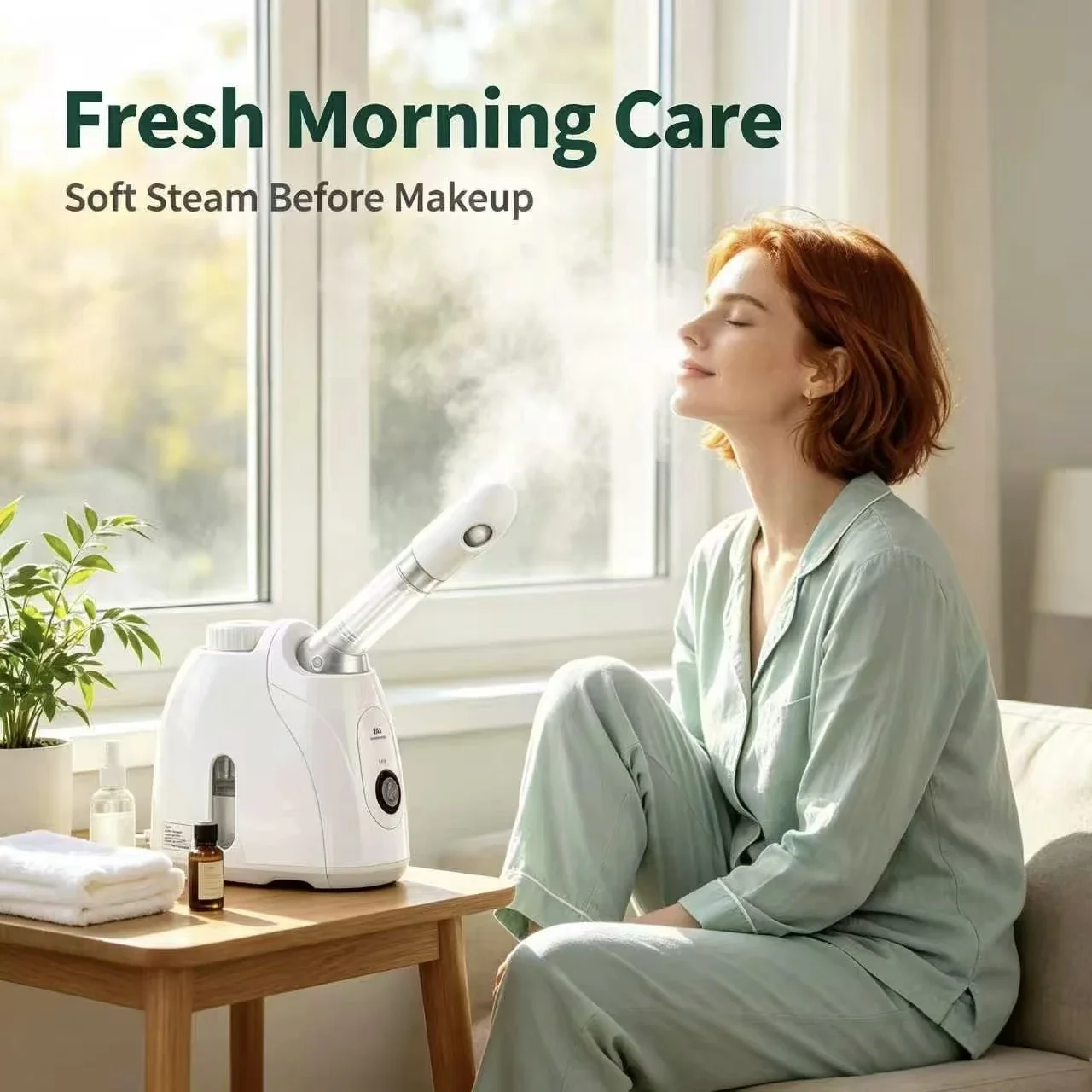 携帯式ナノイオン美顔スチーマー。温かいミストで毛穴の奥まで洗 - Facial Steamer Nano Ionic Hot Mist のレビューと価格