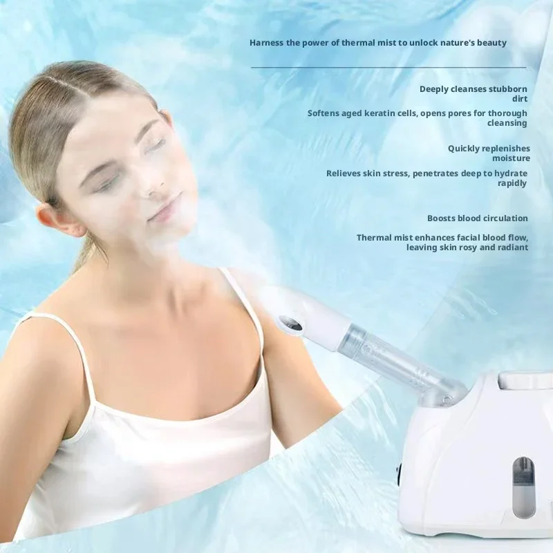 携帯式ナノイオン美顔スチーマー。温かいミストで毛穴の奥まで洗 - Facial Steamer Nano Ionic Hot Mist のレビューと価格