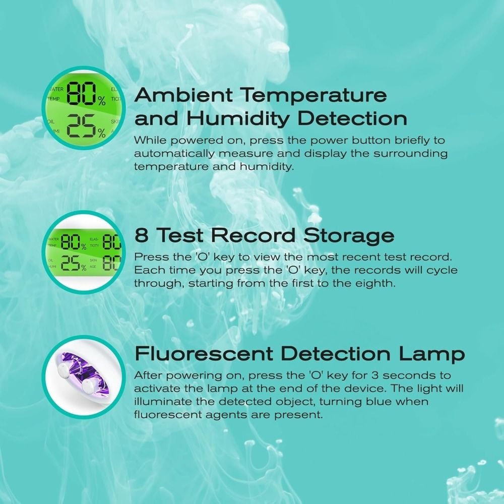ポータブルスキンアナライザー充電式LCDデジタル水分計プロフ - Skin Moisture Analyzer Digital Detector のレビューと価格