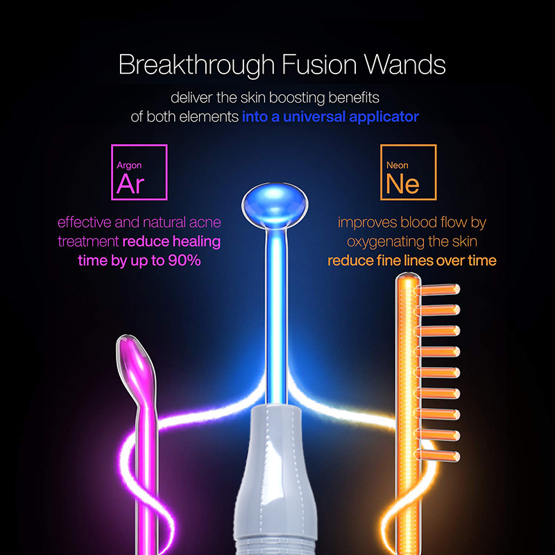 高周波美顔機電気療法ワンドガラスフュージョンネオン + アル - High Frequency Wand Facial Machine Neon のレビューと価格