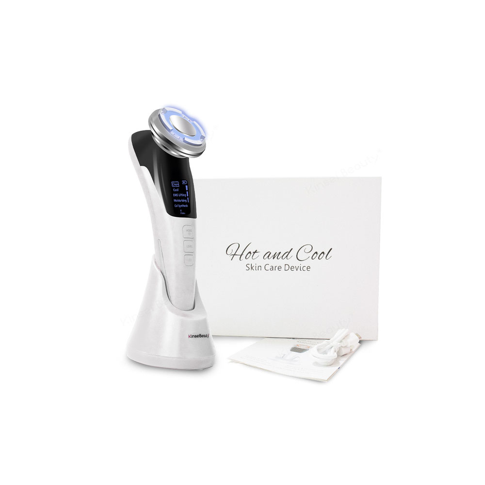 超音波クライオセラピーによるフェイシャルリフティングマッサー - Cold Warm Hammer Facial Machine のレビューと価格