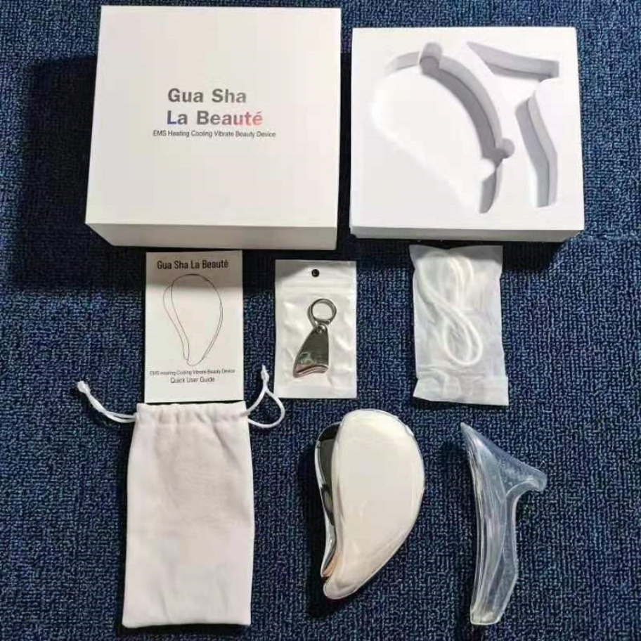 EMSマイクロカレントLED美顔器 温冷グアシャ リフティン - Microcurrent Face Massager Gua Sha のレビューと価格