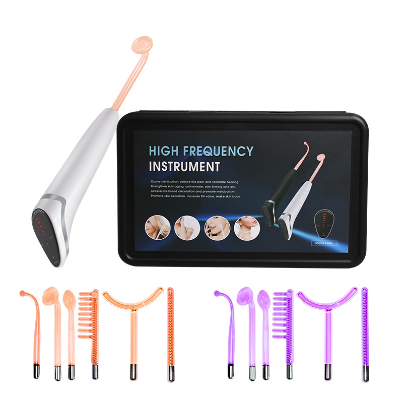 最新6in1スパーク電極高周波ネオン＆アルゴン肌引き締め毛包 - High Frequency Wand Facial Machine Neon のレビューと価格