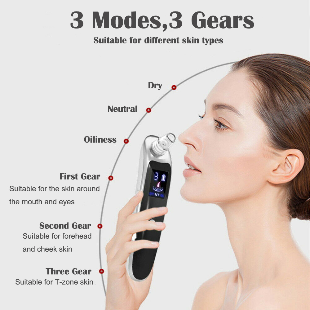 電動ブラックヘッドリムーバー 深層洗浄 毛穴クリーナー フェ - Blackhead Remover Vacuum Suction のレビューと価格