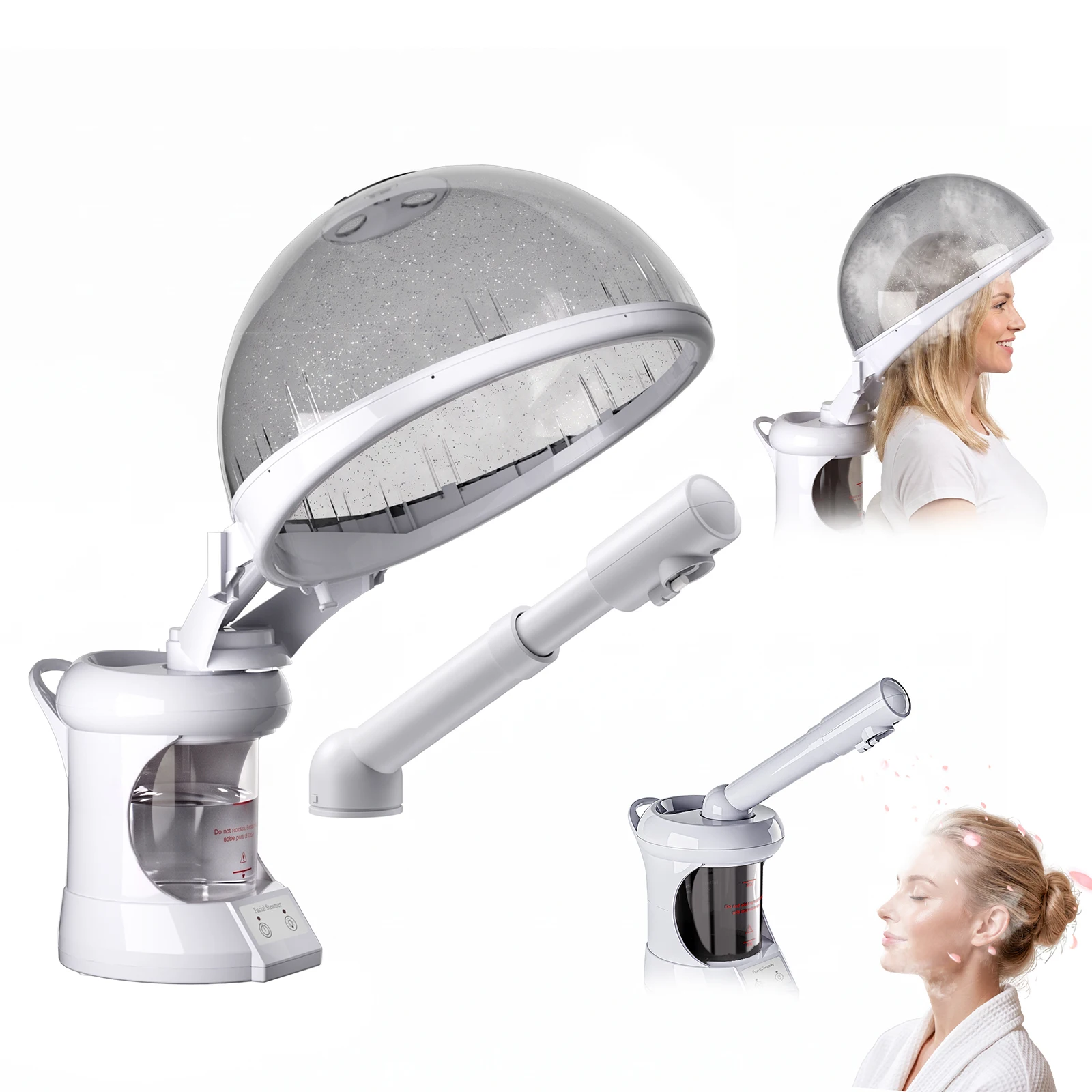 2-in-1のフェイシャル＆ヘアスチーマー。ナノイオン技術に - Facial Steamer Nano Ionic Hot Mist のレビューと価格