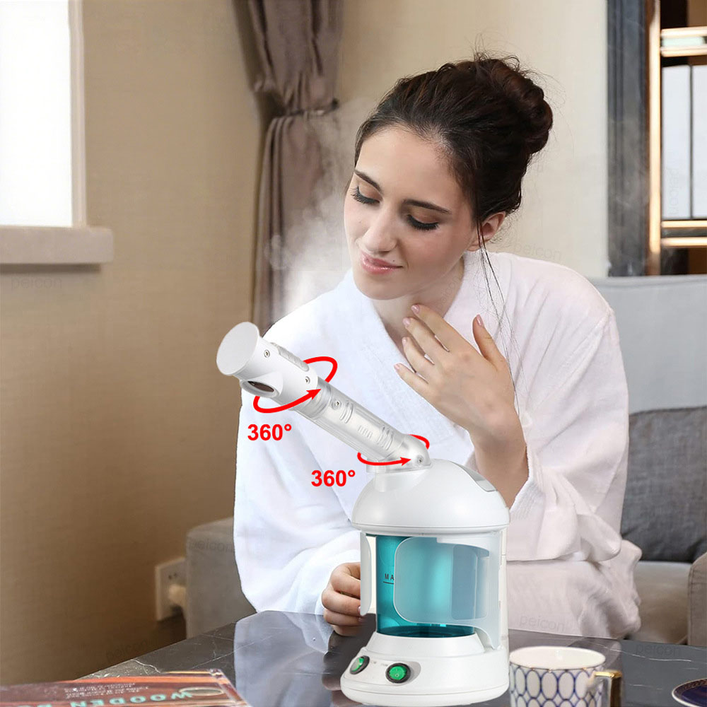 プロ仕様の電気式イオンナノ加湿機能付き、持ち運び可能なセラミ - Facial Steamer Nano Ionic Hot Mist のレビューと価格