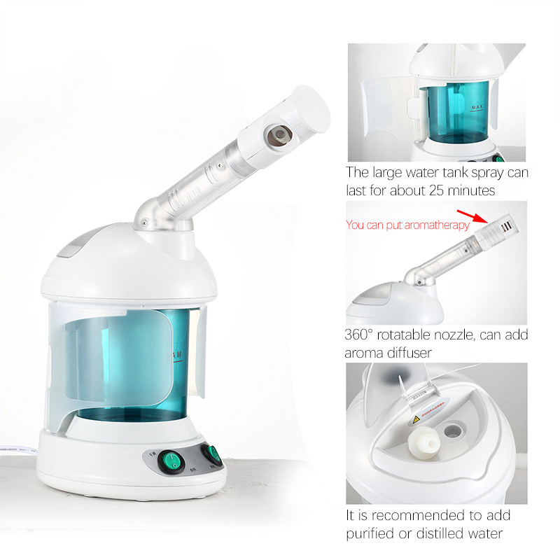 プロ仕様の電気式イオンナノ加湿機能付き、持ち運び可能なセラミ - Facial Steamer Nano Ionic Hot Mist のレビューと価格
