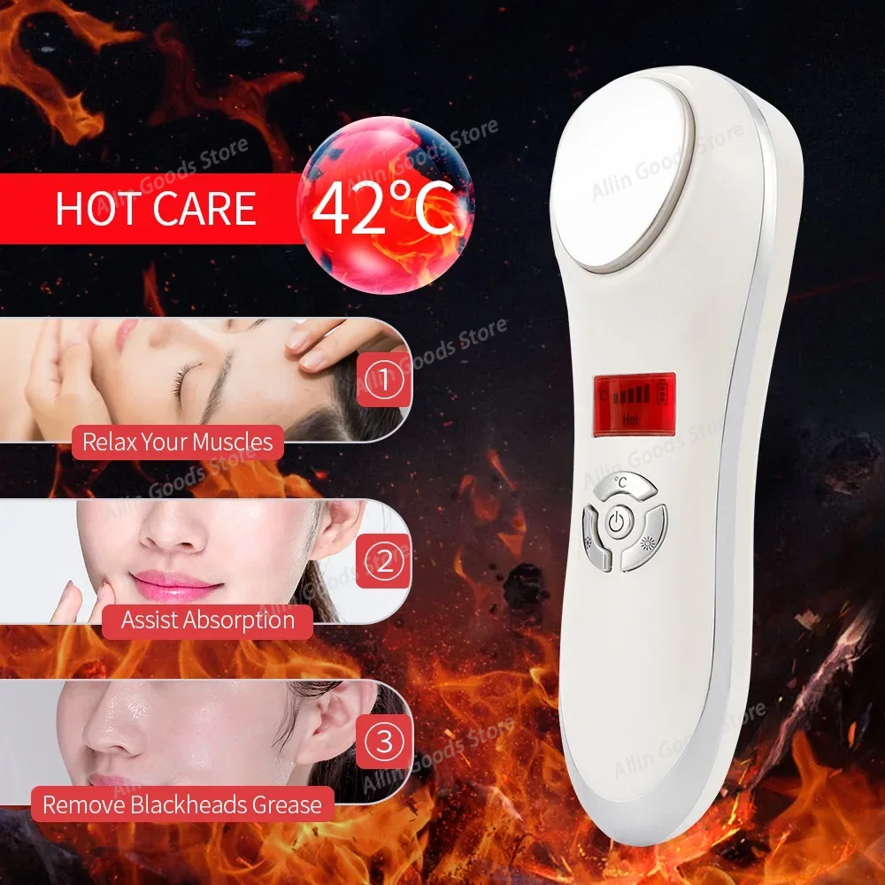 温冷美容器　肌再生マッサージ器　肌リフトアップ引き締め　フェ - Cold Warm Hammer Facial Machine のレビューと価格