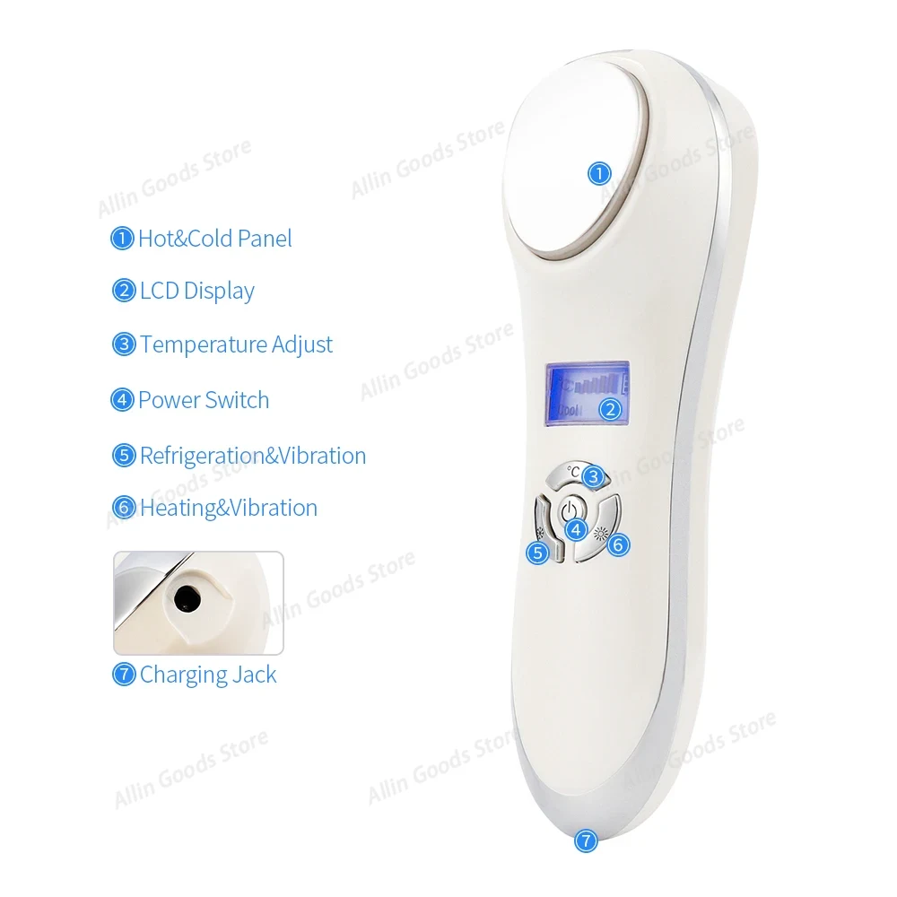 温冷美容器　肌再生マッサージ器　肌リフトアップ引き締め　フェ - Cold Warm Hammer Facial Machine のレビューと価格