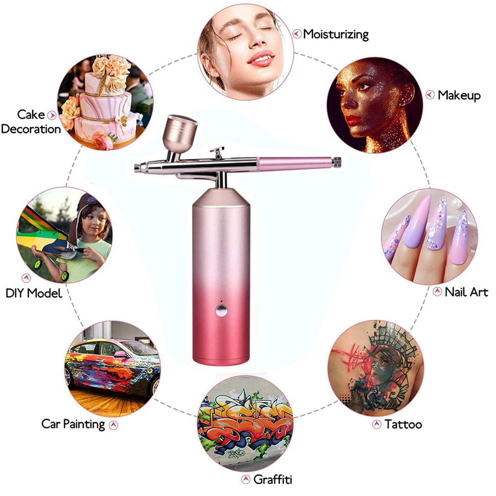 酸素インジェクターエアコンプレッサー,エアブラシ,スプレーガ - Oxygen Spray Gun Facial Injector のレビューと価格