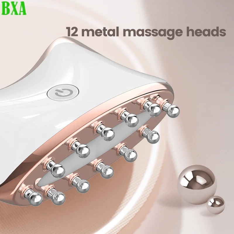 EMS マイクロカレントフェイシャルマッサージャー電気スクレ - Microcurrent Face Massager Gua Sha のレビューと価格